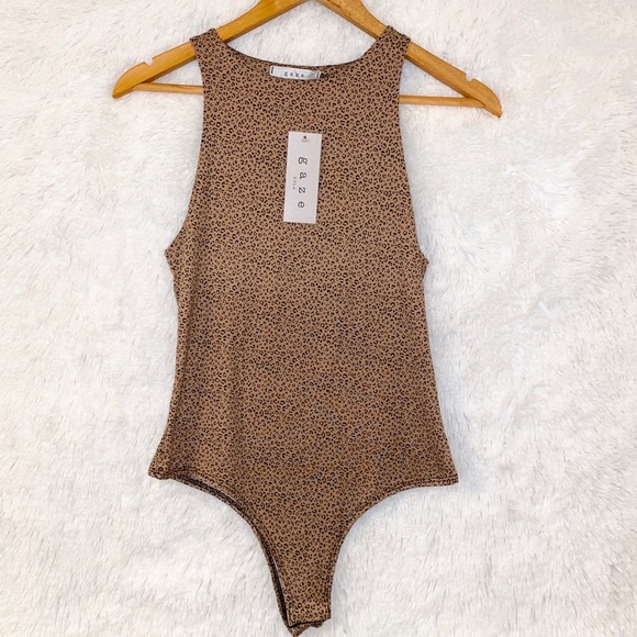 gaze Tops - Cheetah Print Bodysuit